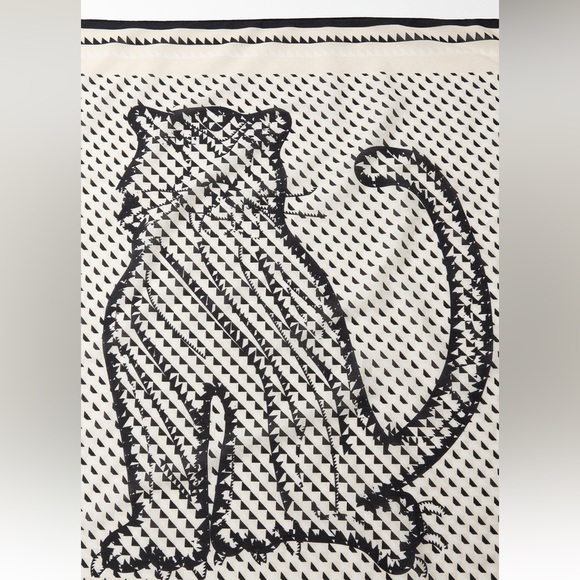 ZARA GEOMETRIC PRINT SCARF - Picture 7 of 8